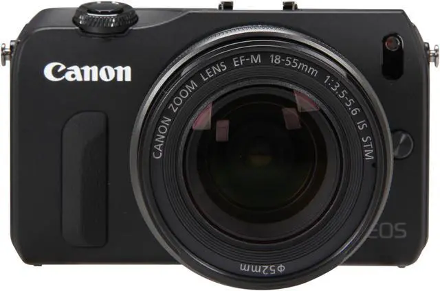 Alt view image 2 of 8 - Canon EOS M (6609B074) Black 18 MP 3.0" 1040K LCD Compact Mirrorless System Camera with EF-M 18-55mm f/3.5-5.6 IS STM Kit