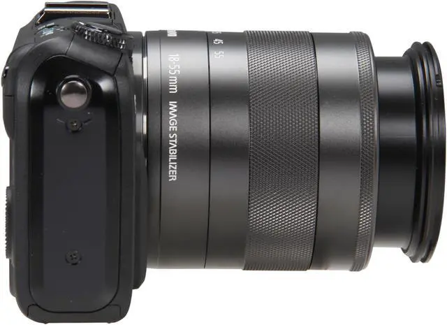 Alt view image 5 of 8 - Canon EOS M (6609B074) Black 18 MP 3.0" 1040K LCD Compact Mirrorless System Camera with EF-M 18-55mm f/3.5-5.6 IS STM Kit