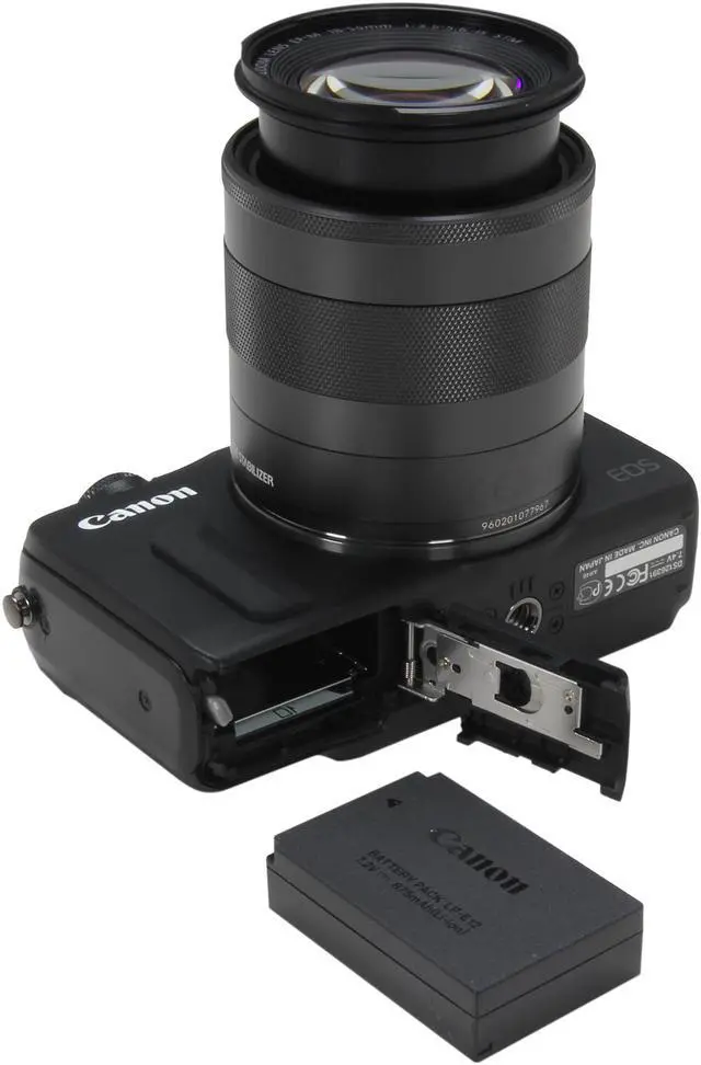 Alt view image 7 of 8 - Canon EOS M (6609B074) Black 18 MP 3.0" 1040K LCD Compact Mirrorless System Camera with EF-M 18-55mm f/3.5-5.6 IS STM Kit