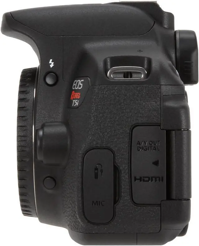 Alt view image 5 of 11 - Canon EOS Rebel T5i 8595B001 Black 18.0 MP Digital SLR Camera - Body Only