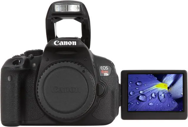 Alt view image 9 of 11 - Canon EOS Rebel T5i 8595B001 Black 18.0 MP Digital SLR Camera - Body Only