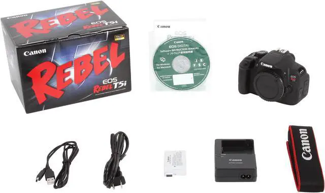 Alt view image 11 of 11 - Canon EOS Rebel T5i 8595B001 Black 18.0 MP Digital SLR Camera - Body Only