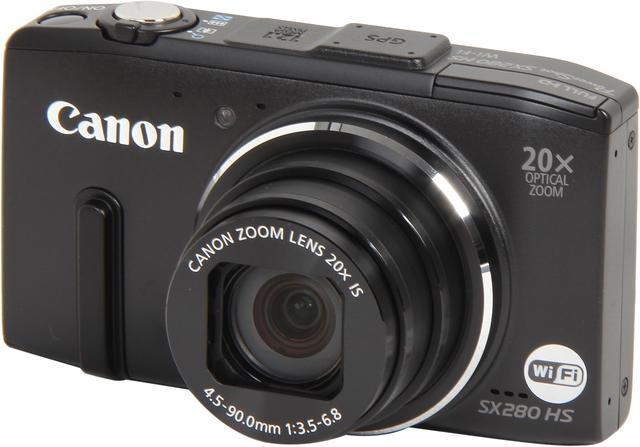 Canon Powershot SX280 HS Black 12.1 MP 25mm Wide Angle Digital