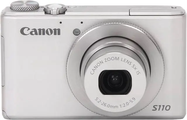 Alt view image 2 of 9 - Canon PowerShot S110 Silver 12.1 MP 5X Optical Zoom 24mm Wide Angle Digital Camera HDTV Output