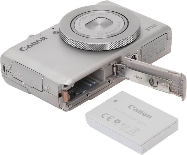 Alt view image 8 of 9 - Canon PowerShot S110 Silver 12.1 MP 5X Optical Zoom 24mm Wide Angle Digital Camera HDTV Output