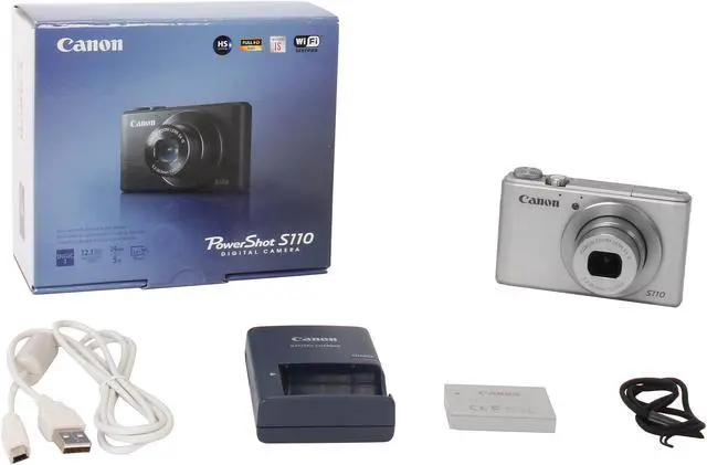Alt view image 9 of 9 - Canon PowerShot S110 Silver 12.1 MP 5X Optical Zoom 24mm Wide Angle Digital Camera HDTV Output