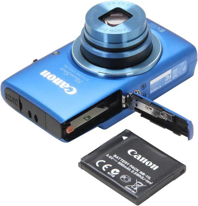 Alt view image 7 of 11 - Canon PowerShot ELPH 115 IS Blue 16 MP 8X Optical Zoom 28mm Wide Angle Digital Camera with Built Case and 8GB SDHC Card Bundle