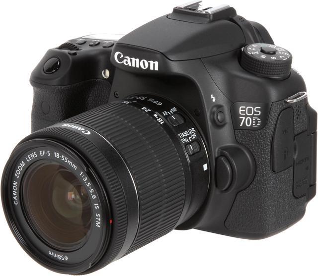 Canon EOS 70D 8469B009 Digital SLR Cameras Black with 18 - 55mm