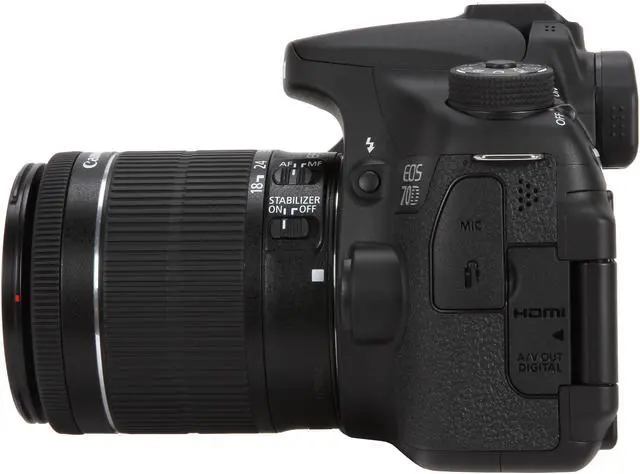 Alt view image 5 of 11 - Canon EOS 70D 8469B009 Digital SLR Cameras Black with 18 - 55mm STM f/3.5-5.6 Lens