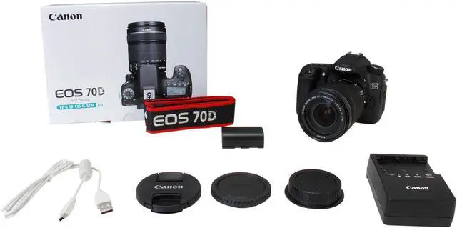 Alt view image 11 of 11 - Canon EOS 70D (8469B016) Digital SLR Cameras Black 20.2 MP Digital SLR Camera with 18-135mm STM f/3.5-5.6 Lens