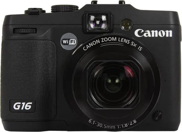 Alt view image 3 of 9 - Canon PowerShot G16 Black Approx. 12.1 Megapixels 5X Optical Zoom 28mm Wide Angle Digital Camera