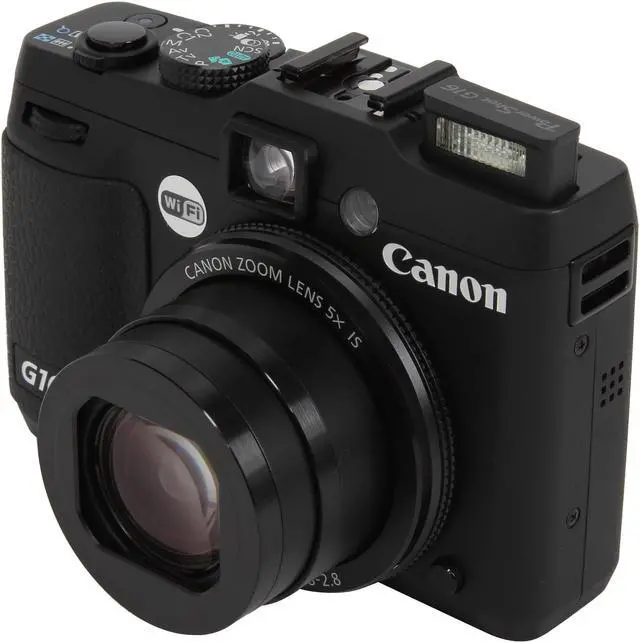 Alt view image 8 of 9 - Canon PowerShot G16 Black Approx. 12.1 Megapixels 5X Optical Zoom 28mm Wide Angle Digital Camera