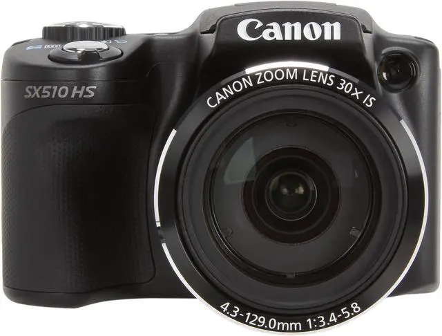 Alt view image 2 of 9 - Canon PowerShot SX510 HS Black Approx. 12.1 Megapixels 30X Optical Zoom Digital Camera