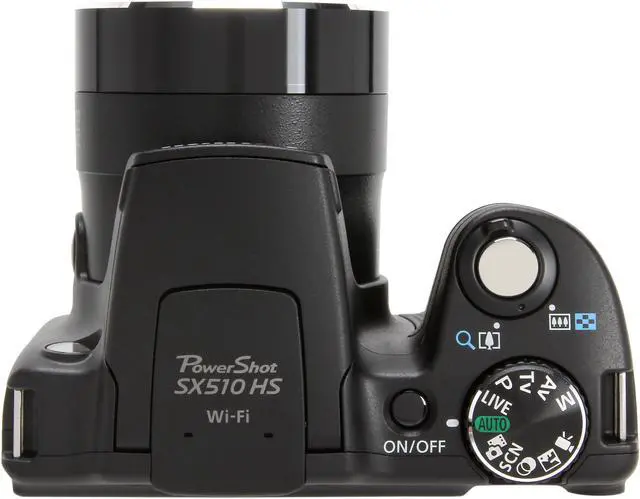 Alt view image 6 of 9 - Canon PowerShot SX510 HS Black Approx. 12.1 Megapixels 30X Optical Zoom Digital Camera