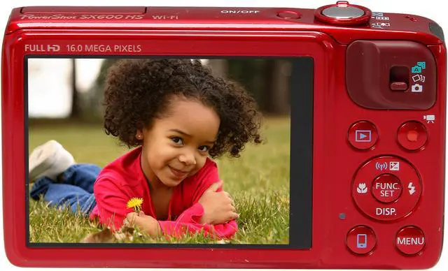Alt view image 4 of 9 - Canon PowerShot SX600 HS Red 16 MP 18X Optical Zoom 25mm Wide Angle Digital Camera HDTV Output