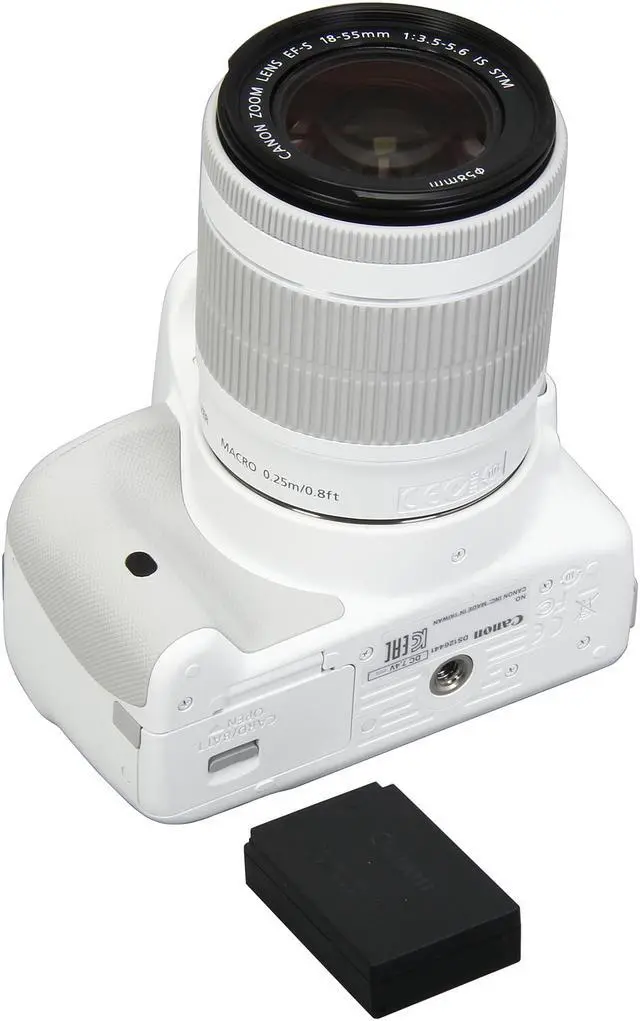 Alt view image 7 of 9 - Canon EOS Rebel SL1 9123B002 White 18.0 MP Digital SLR Camera with EF-S 18-55mm f/3.5-5.6 IS STM Lens