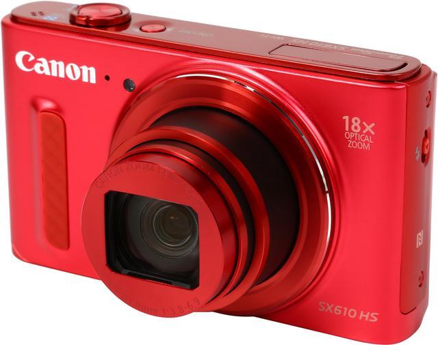 Canon PowerShot SX610 HS Red 20.2 MP 25mm Wide Angle High-End