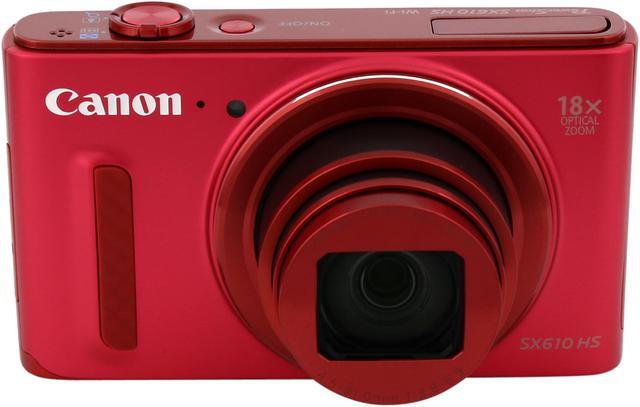 Canon PowerShot SX610 HS Red 20.2 MP 25mm Wide Angle High-End