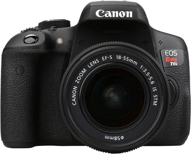 Alt view image 3 of 10 - Canon EOS Rebel T6i 0591C003 Black 24.20 MP Digital SLR Camera with EF-S 18-55mm IS STM Lens