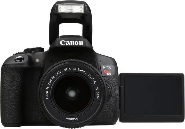 Alt view image 8 of 10 - Canon EOS Rebel T6i 0591C003 Black 24.20 MP Digital SLR Camera with EF-S 18-55mm IS STM Lens