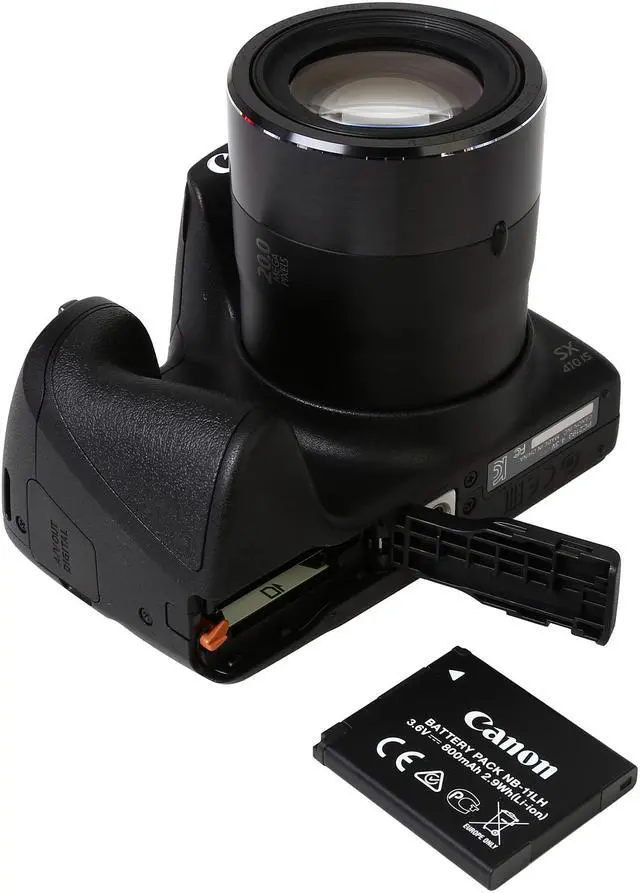 Alt view image 9 of 9 - Canon PowerShot SX410 IS Black 20.0 MP 40X Optical Zoom 24mm Wide Angle Digital Camera