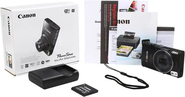 Alt view image 9 of 8 - Canon PowerShot ELPH 350 HS Black 20.2 MP 12X Optical Zoom 25mm Wide Angle Digital Camera