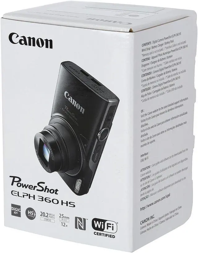 Alt view image 6 of 6 - Canon PowerShot ELPH 360 HS Digital Camera - Silver