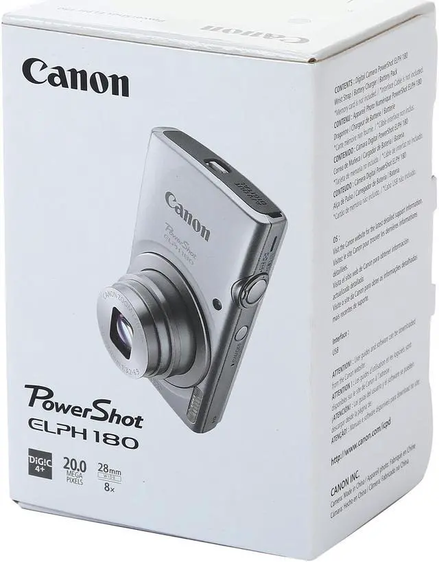Alt view image 6 of 6 - Canon PowerShot ELPH 180 Digital Camera - Silver