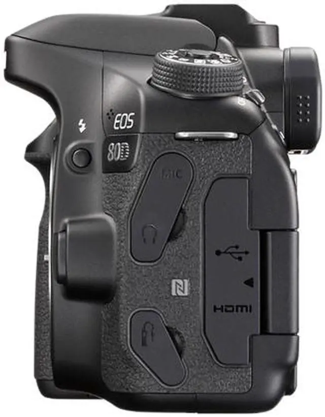 Alt view image 4 of 6 - Canon EOS 80D 1263C004 Black 24.2 MP Digital SLR Camera - Body