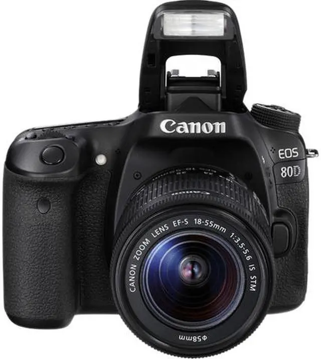 Alt view image 2 of 6 - Canon EOS 80D 1263C005 Black Digital SLR Camera with 18-55mm IS STM Lens  KIT