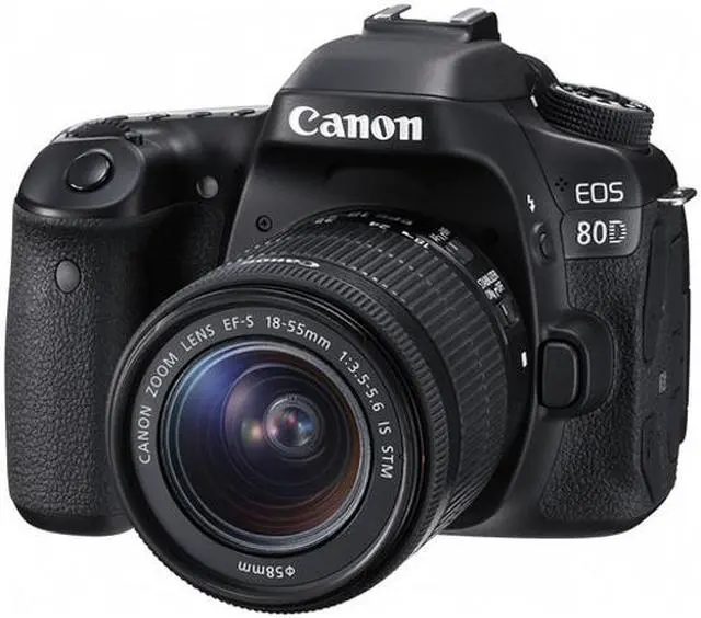 Main image of Canon EOS 80D 1263C005 Black Digital SLR Camera with 18-55mm IS STM Lens  KIT