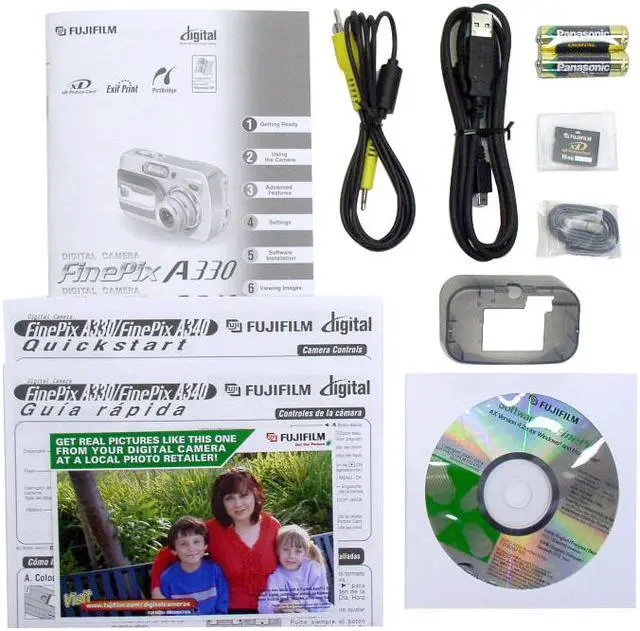 Alt view image 8 of 9 - FUJIFILM FinePix A330 2-Tone 3.2MP 3X Optical Zoom Digital Camera