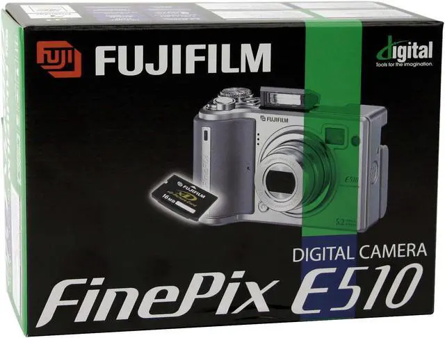 Alt view image 10 of 10 - FUJIFILM FinePix E510 Silver 5.2MP 3.2X Optical Zoom 28mm Wide Angle Digital Camera