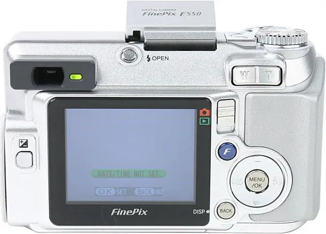 Alt view image 4 of 9 - FUJIFILM FinePix E550 Silver 6.3 MP 4X Optical Zoom Digital Camera