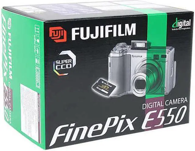 Alt view image 9 of 9 - FUJIFILM FinePix E550 Silver 6.3 MP 4X Optical Zoom Digital Camera