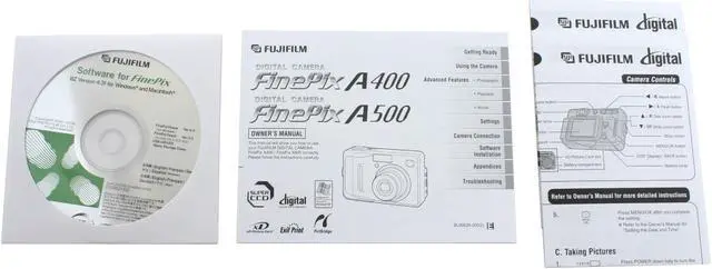 Alt view image 8 of 9 - FUJIFILM A500 Silver 5.1 MP 3X Optical Zoom Digital Camera