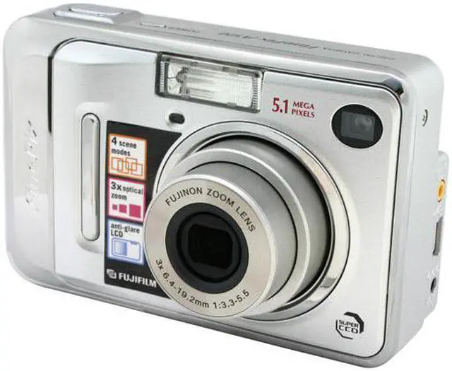 Alt view image 2 of 9 - FUJIFILM A500 Silver 5.1 MP 3X Optical Zoom Digital Camera