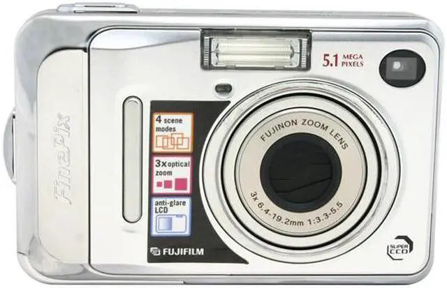 Alt view image 3 of 9 - FUJIFILM A500 Silver 5.1 MP 3X Optical Zoom Digital Camera