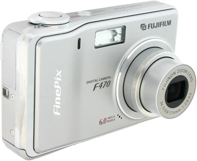 Alt view image 2 of 8 - FUJIFILM F470 Silver 6.0 MP 3X Optical Zoom Digital Camera