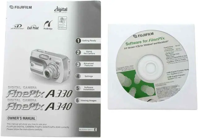 Alt view image 8 of 9 - FUJIFILM FinePix A330 Silver 3.2 MP 3X Optical Zoom Digital Camera