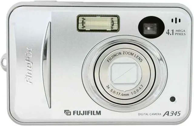 Alt view image 3 of 8 - FUJIFILM FinePix A345 Silver 4.1 MP 3X Optical Zoom Digital Camera