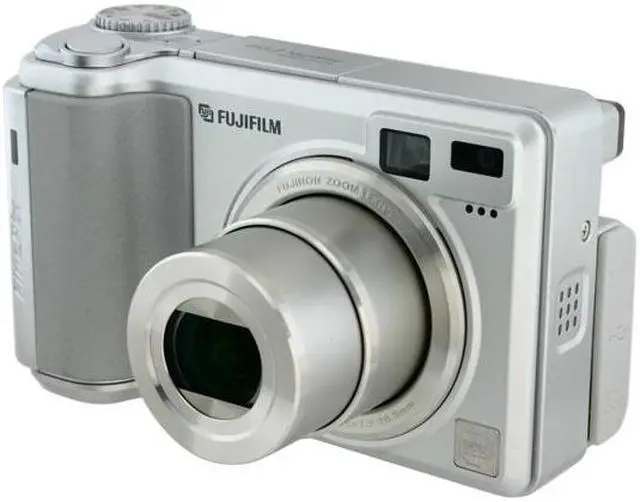 Alt view image 2 of 9 - FUJIFILM FinePix E550 Silver 6.3 MP 4X Optical Zoom Digital Camera