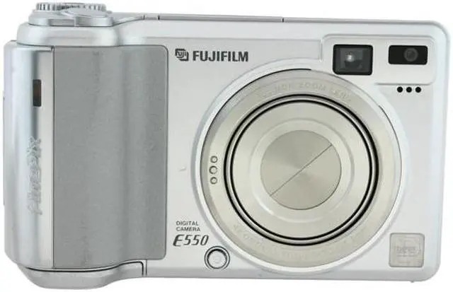 Alt view image 3 of 9 - FUJIFILM FinePix E550 Silver 6.3 MP 4X Optical Zoom Digital Camera