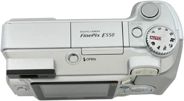 Alt view image 5 of 9 - FUJIFILM FinePix E550 Silver 6.3 MP 4X Optical Zoom Digital Camera