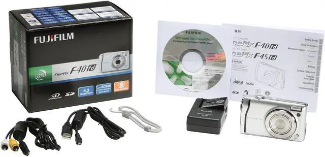 Alt view image 10 of 10 - FUJIFILM FinePix F40fd Silver 8.3 MP 3X Optical Zoom Digital Camera