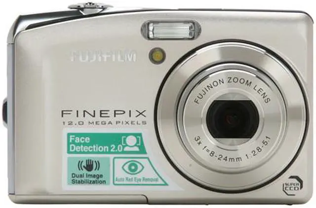 Alt view image 8 of 11 - FUJIFILM FinePix F50fd Silver 12.0 MP 3X Optical Zoom Digital Camera