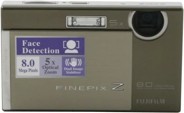 Alt view image 9 of 12 - FUJIFILM Z100fd Silver 8.0 MP 5X Optical Zoom Digital Camera