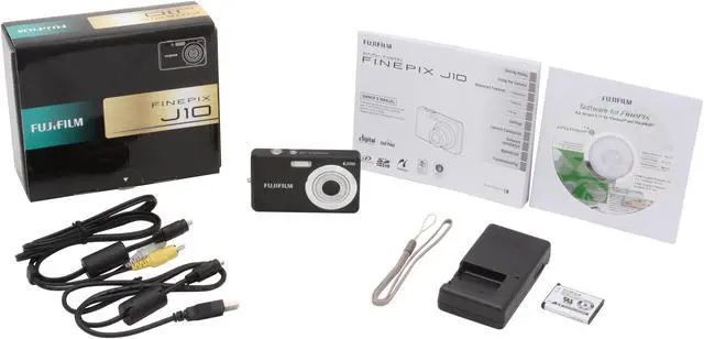 Alt view image 11 of 11 - FUJIFILM FinePix J10 Black 8.0 MP 3X Optical Zoom Digital Camera