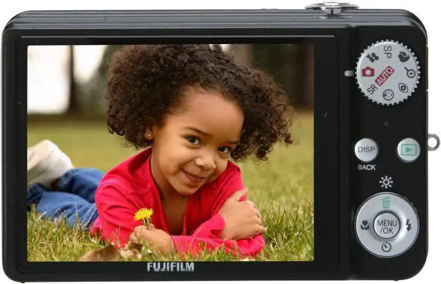 Alt view image 4 of 11 - FUJIFILM FINEPIX J250 Black 10.0 MP 5X Optical Zoom 28mm Wide Angle Digital Camera