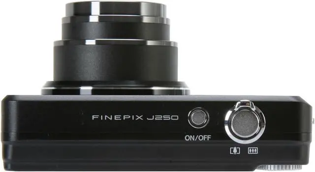 Alt view image 9 of 11 - FUJIFILM FINEPIX J250 Black 10.0 MP 5X Optical Zoom 28mm Wide Angle Digital Camera